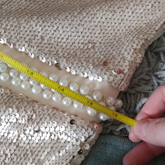 PrettyLittleThing Sequin Pearl Party Dress - Picture 7 of 9